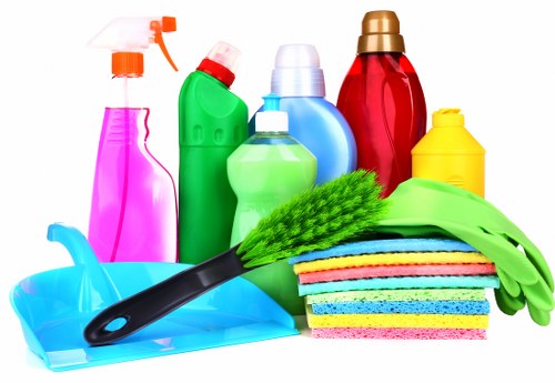 Professional office cleaning in a modern reception area