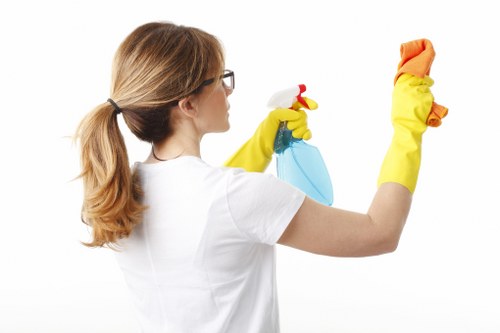 Professional cleaning setup for workplace upkeep