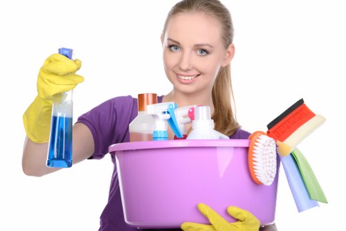 Eco-friendly office cleaning in a shared business environment